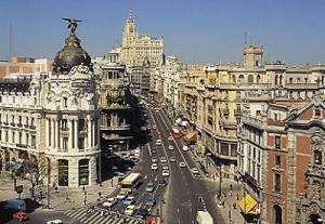 The Gran Via Madrid