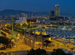 panorama of the city of Barcelona Spain